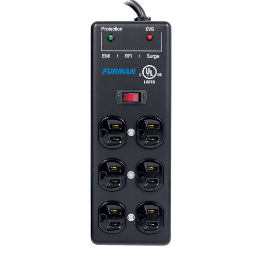 Furman SS-6B-PRO 15A AC Surge Strip 6 Outlet 2X3 Block