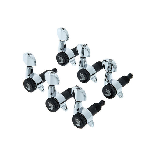 D'Addario 6-in-line Auto Trim Tuning Machines Chrome PWAT-6R1