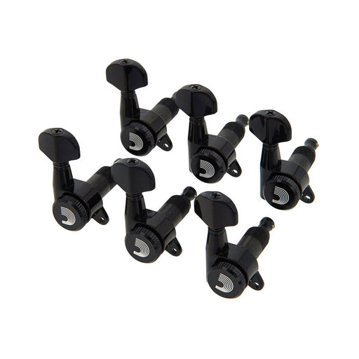 D'Addario 6-in-line Auto Trim Tuning Machines Black PWAT-6R2