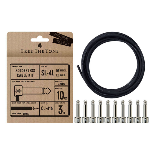 Free The Tone Solderless Cable Kit Nickel SL-4L-NI-10K