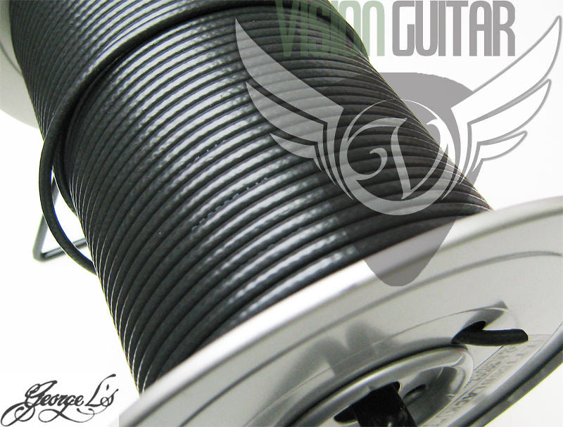 10' George L's .155 Pedalboard Effects Bulk Cable - Black (10 Feet Length)