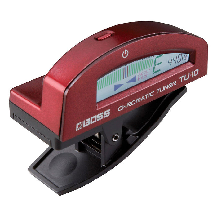 Boss TU-10 Clip-On Chromatic Tuner Red