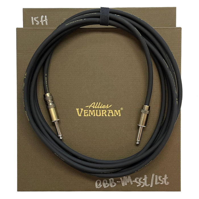 Vemuram Allies 15' Guitar Cable All Brass Plugs BBB-VM-SST/LST-15F