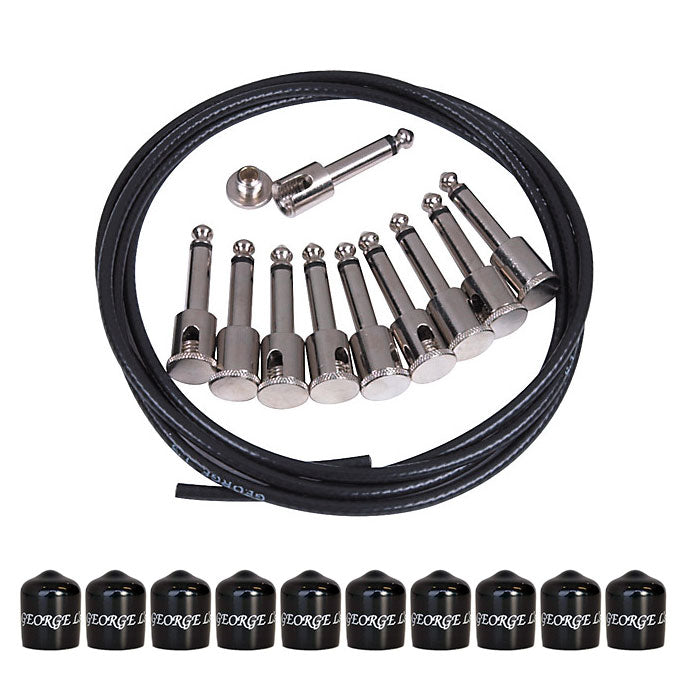 George L's Pedalboard Effects Cable Kit 10' .155 - Black/Stress Jackets