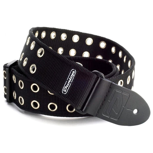 Dunlop D3819BK Black Grommet Guitar Strap 2" Wide Adjustable 38" to 65"