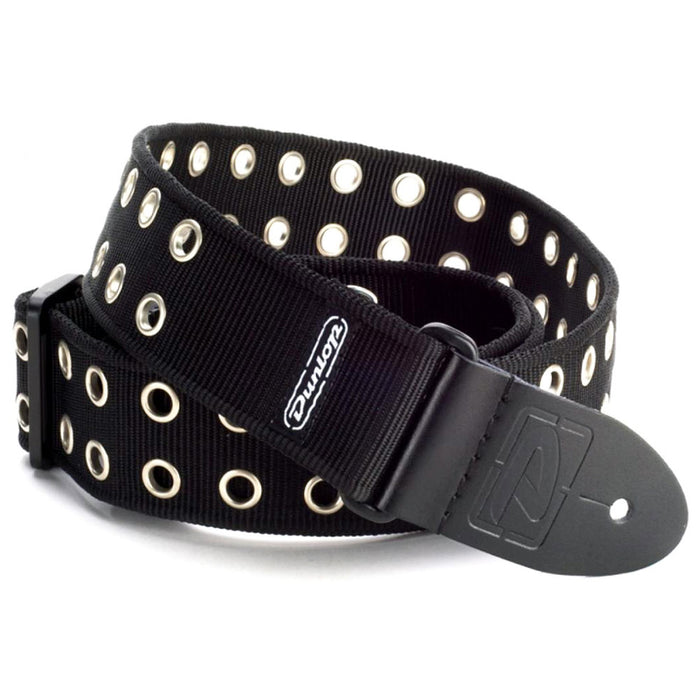 Dunlop D3819BK Black Grommet Guitar Strap 2" Wide Adjustable 38" to 65"