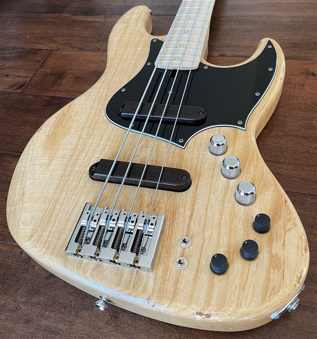 Xotic XJ Jazz-Style 4-String Bass Guitar Natural Aged Finish Maple Neck 2485