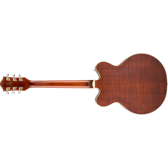 Gretsch Players Broadkaster Full'Tron Tiger Flame Bourbon Stain (Open Box)