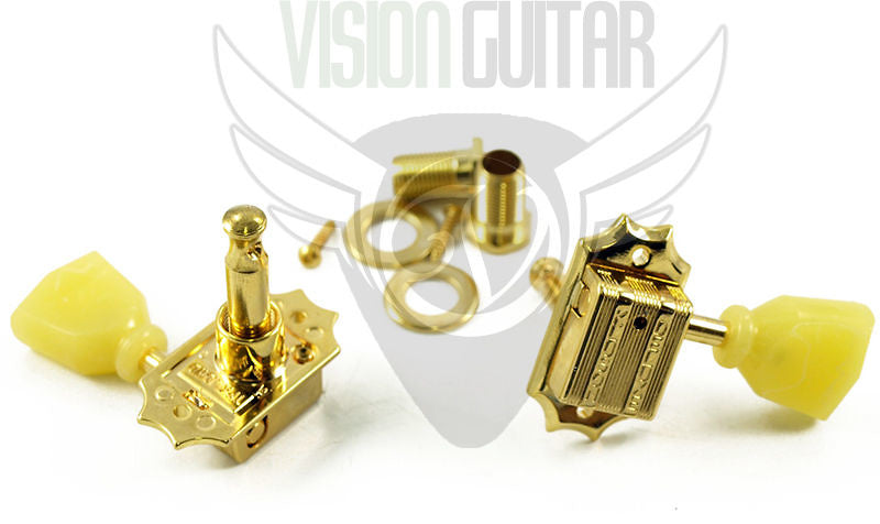 TonePros TPKB3-G Gold Kluson Tuners 3 Per Side Bolt Bushing
